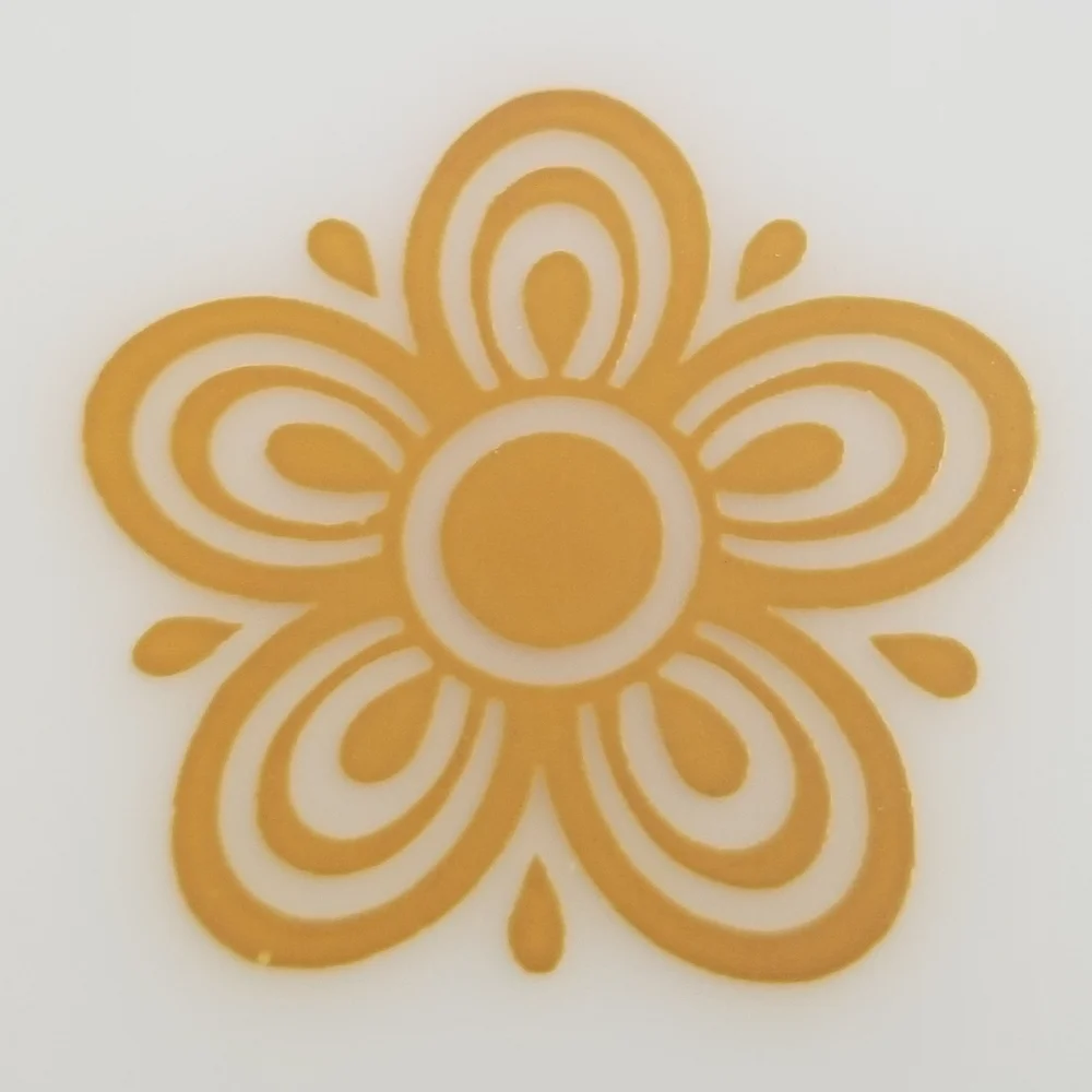 VINTAGE PYREX WHITE WITH BUTTERFLY GOLD DESIGN #501-B